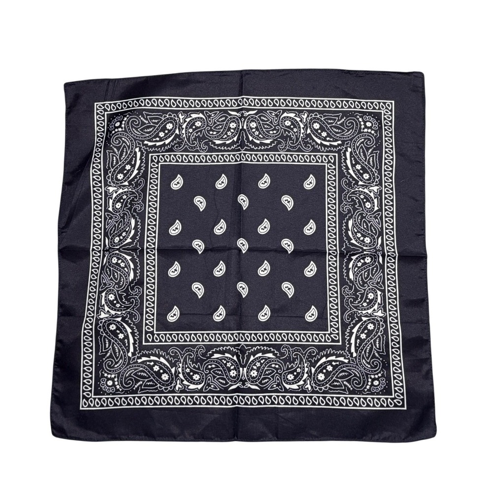8 Pack Navy Blue Paisley Bandana Square Scarf Western Biker Headwrap 21x21